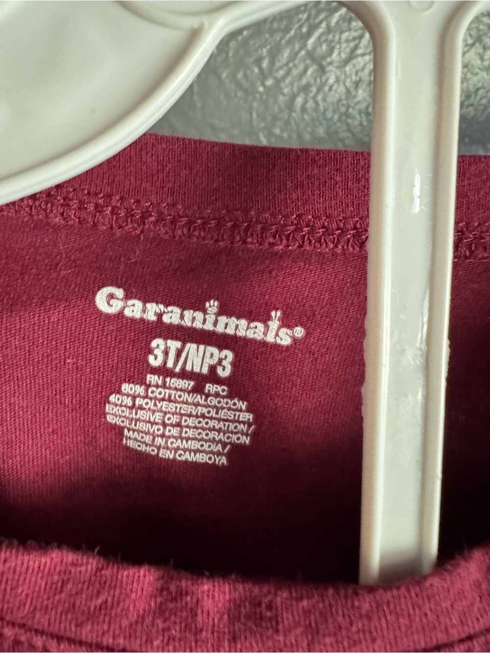 Garanimals Burgundy Long-Sleeve Swan Graphic Top - Picture 3 of 3